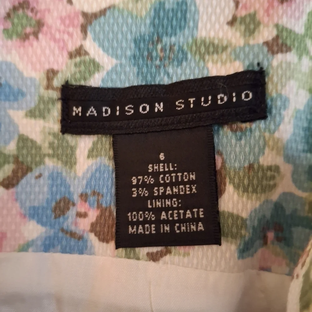 Madison Studio Women's Blue Floral Midi Dress